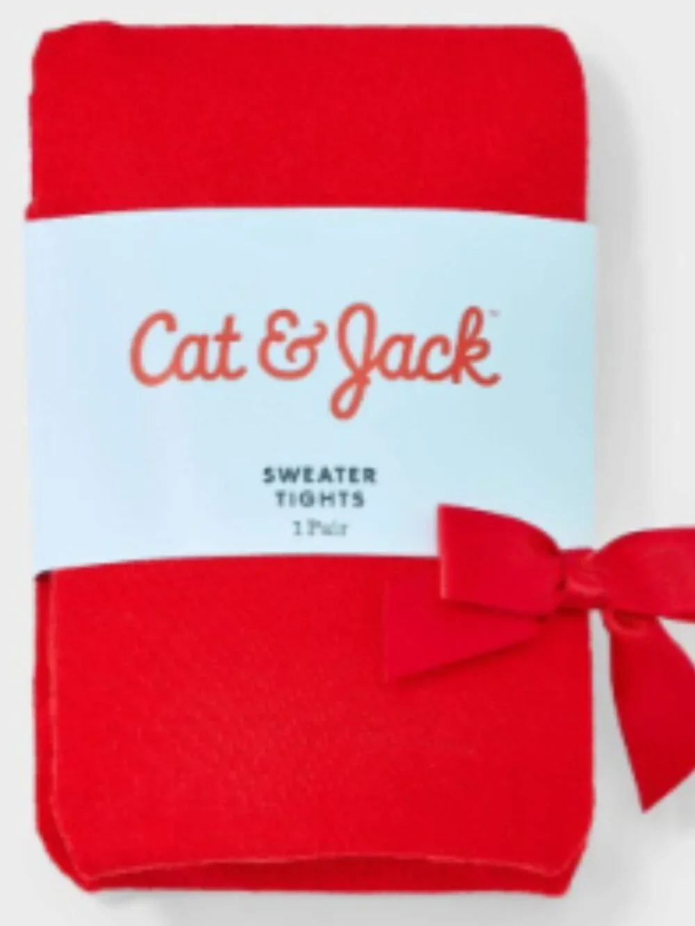 Toddler Girls' Christmas Bow Fashion Tights - Cat & Jack™ Red 2T-3T